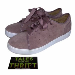 Vionic Keke Mauve Sneakers Suede Ribbon Laces
